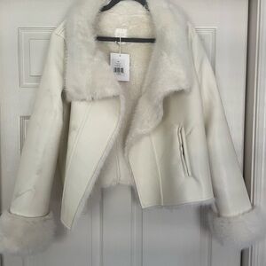 Rachel Parcell Cream Teddy Jacket